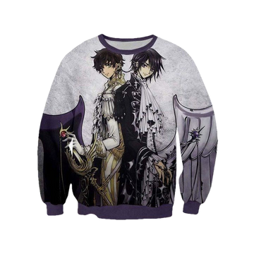 Lelouch Suzaku Sweater ? Code Geass 3D Printed Sweater ? Usalast