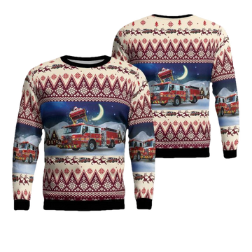 Leesburg Virginia Loudoun County Fire and Rescue Christmas Sweater 3D ? Usalast