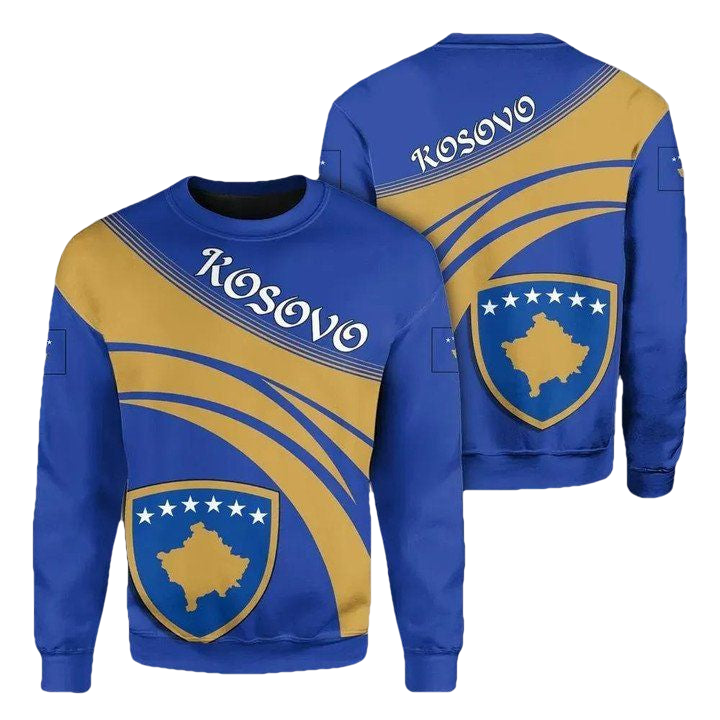 Kosovo Coat Of Arms Sweater Cricket Style J5W ? Usalast