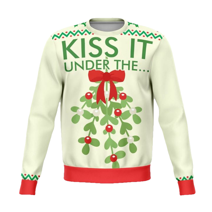 Kiss It Under The Mistletoe Funny Meme 2022 Design 3d Ugly Christmas Sweater ? Usalast