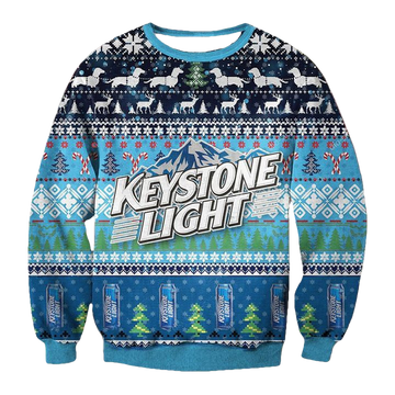 Keystone Light Blue Ugly Christmas Sweater 2022 ? Usalast