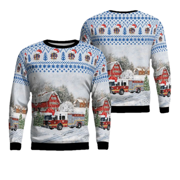 Kentucky Elizabethtown Fire Department Truck 2081 Christmas Sweater 3D ? Usalast