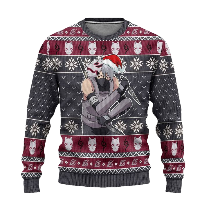 Kakashi Anbu Ugly Christmas Sweater Naruto Anime Xmas Gift ? Usalast