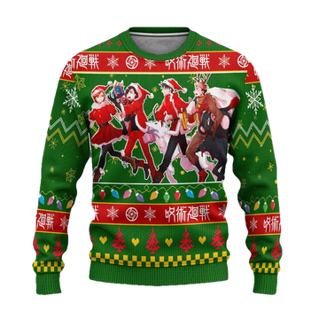 Jujutsu Kaisen Ugly Christmas Sweater Custom Anime Characters Xmas Gift ? Usalast
