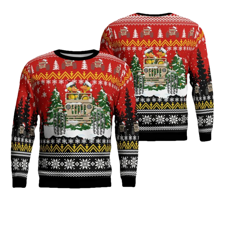 Jp Duck Christmas AOP Sweater ? Usalast