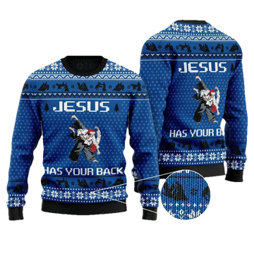Jesus Has Your Back Ugly Christmas Sweater 2022 ? Usalast