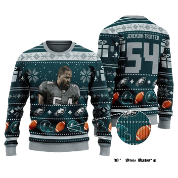 Jeremiah Trotter 54 Philadelphia Eagles Nfl Christmas Sweater ? Usalast