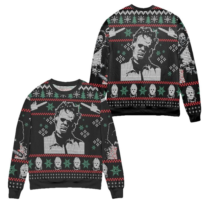Jason Voorhees Mask Pattern Friday the 13th Ugly Christmas Sweater ? Usalast