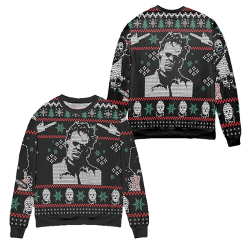 Jason Voorhees Mask Pattern Friday the 13th Ugly Christmas Sweater ? Usalast