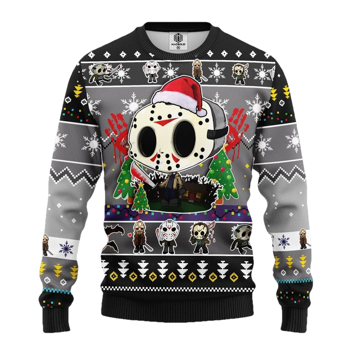 Jason Voorhees Chibi Ugly Christmas Sweater Amazing Gift Idea Thanksgiving Gift ? Usalast