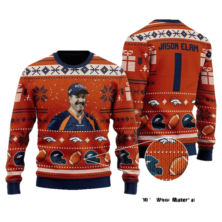 Jason Elam 1 Denver Broncos Nfl Christmas Sweater ? Usalast