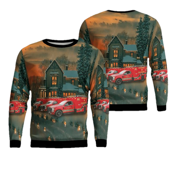 Jacksonville Fire Rescue Department Christmas AOP Sweater ? Usalast