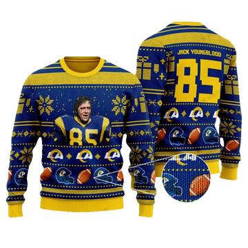 Jackson Youngblood 85 Los Angeles Rams Nfl Christmas Sweater ? Usalast