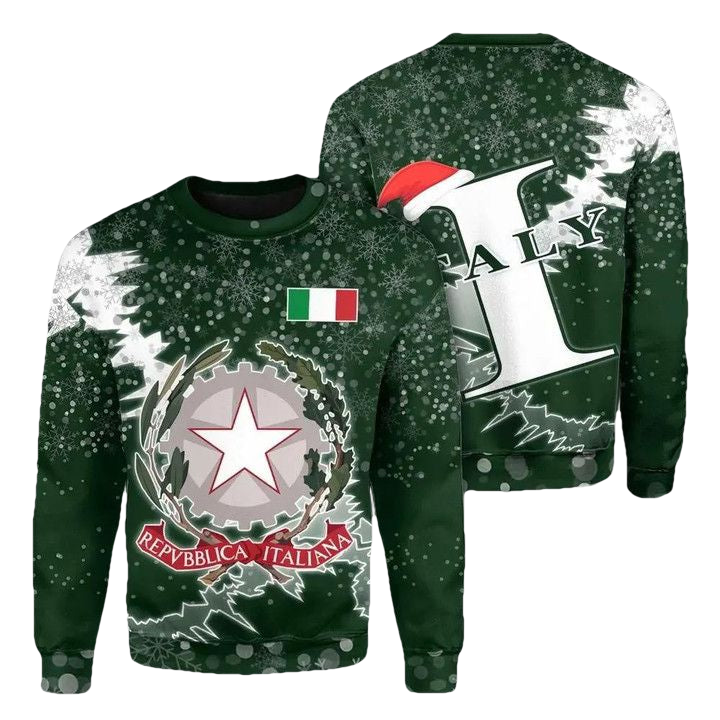 Italy Christmas Coat Of Arms Sweater X Style J78 ? Usalast