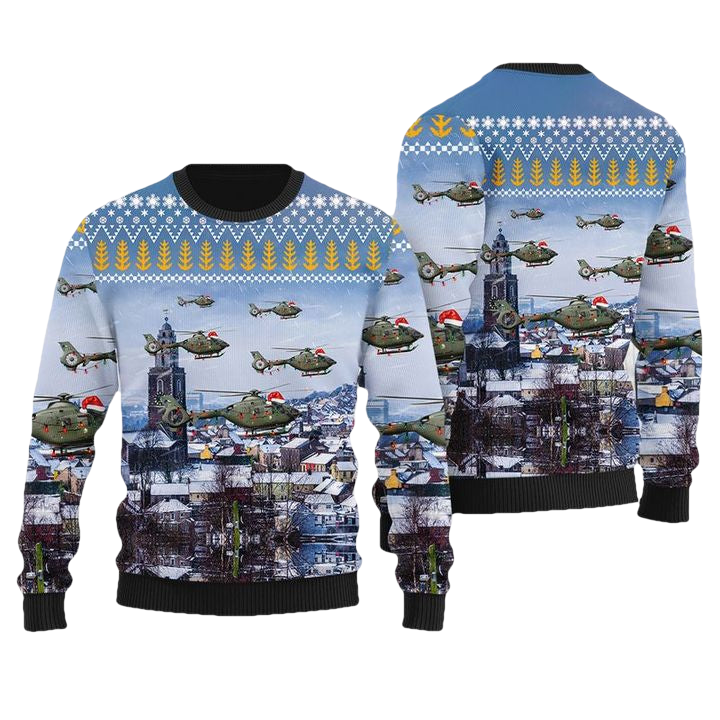 Irish Air Corps An tAerchor Eurocopter EC-135P-2 Christmas Sweater 3D ? Usalast