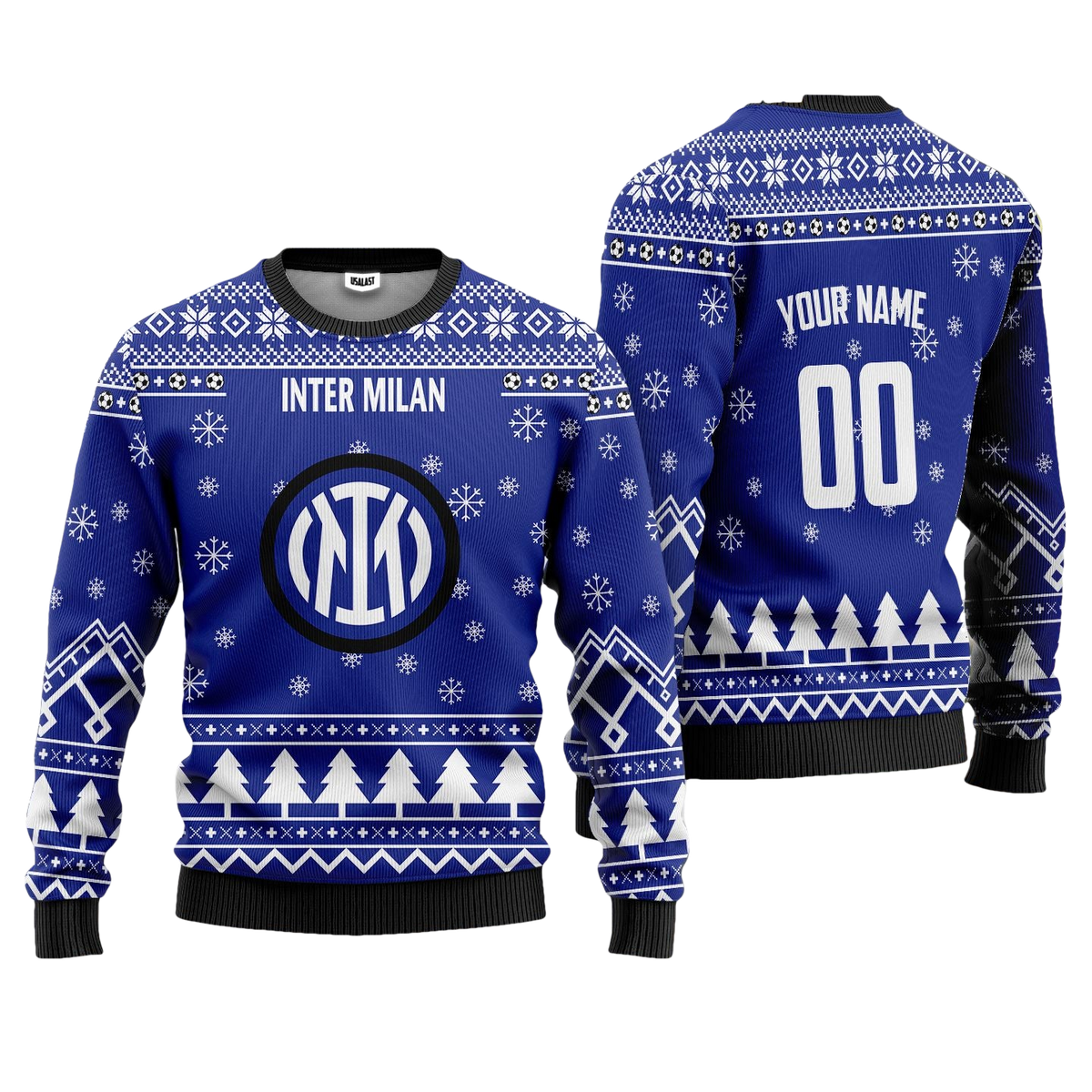 Inter Milan Personalized Ugly Christmas Sweater Blue Version ? Usalast