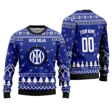 Inter Milan Personalized Ugly Christmas Sweater Blue Version ? Usalast