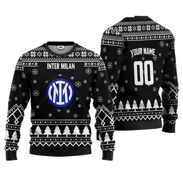 Inter Milan Personalized Ugly Christmas Sweater Black Version ? Usalast
