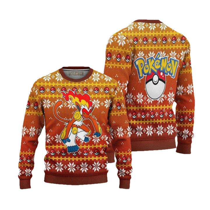 Infernape Ugly Christmas Sweater Pokemon Anime ? Usalast