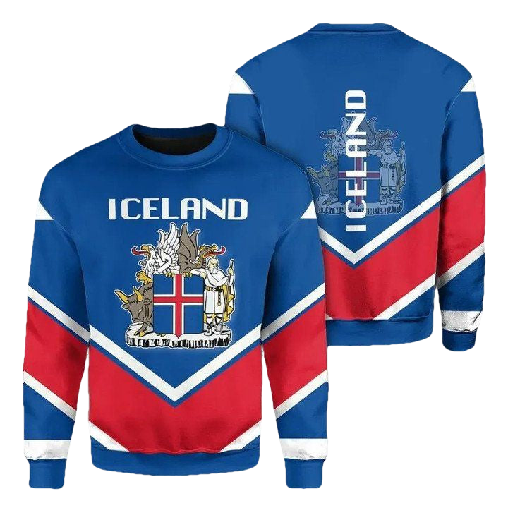 Iceland Coat Of Arms Sweater Lucian Style J5W ? Usalast