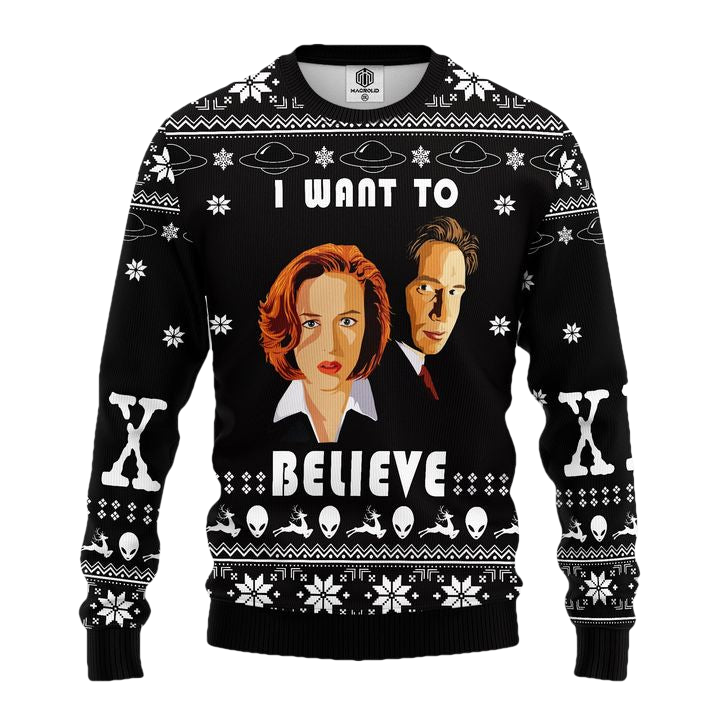 I Want To Believe Ugly Christmas Sweater Amazing Gift Idea Thanksgiving Gift ? Usalast