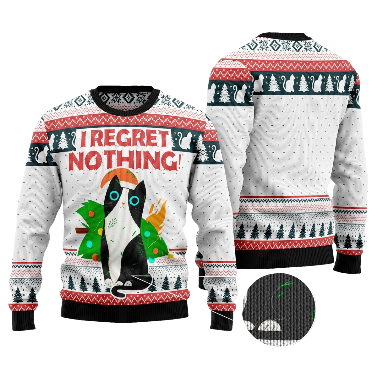 I Regret Nothing Cat Ugly Christmas Sweater ? Usalast