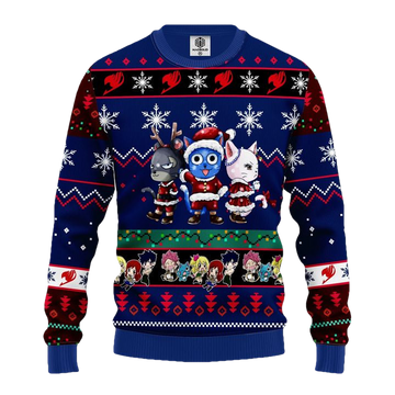 Fairy Tail Anime Christmas Sweater Blue 1 Amazing Gift Idea Thanksgiving Gift ? Usalast