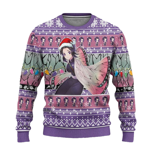 Demon Slayer Shinobu Kochou Anime Ugly Christmas Sweater Xmas Gift ? Usalast