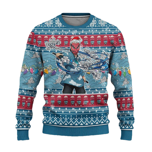 Demon Slayer Sakonji Urokodaki Anime Ugly Christmas Sweater Xmas Gift ? Usalast