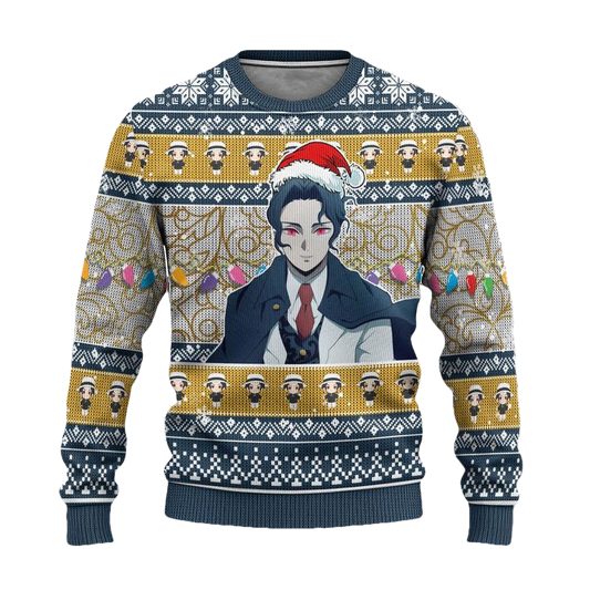 Demon Slayer Muzan Kibutsuji Anime Ugly Christmas Sweater Xmas Gift ? Usalast