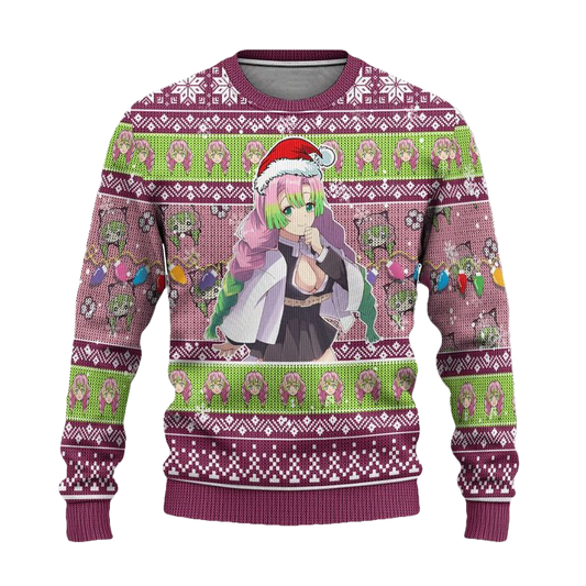 Demon Slayer Mitsuri Kanroji Anime Ugly Christmas Sweater Xmas Gift ? Usalast
