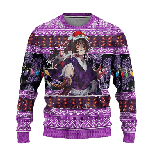 Demon Slayer Kokushibo Anime Ugly Christmas Sweater Xmas Gift ? Usalast