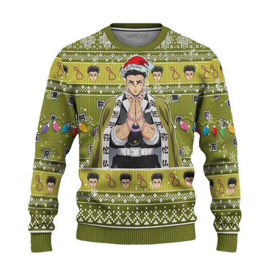 Demon Slayer Gyomei Himejima Anime Ugly Christmas Sweater Xmas Gift ? Usalast