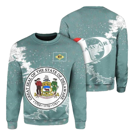 Delaware Christmas Coat Of Arms Sweater X Style J78 ? Usalast