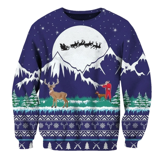 Deer Hunting Christmas Unisex 3D Ugly Christmas Sweater ? Usalast