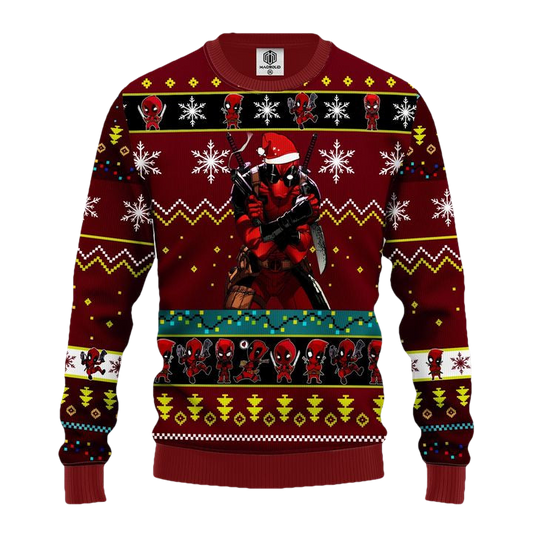 Deadpool Ugly Christmas Sweater Red 1- Amazing Gift Idea Thanksgiving Gift ? Usalast