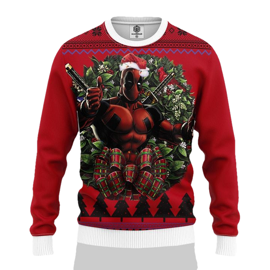 Deadpool Noel Marvel Ugly Christmas Sweater Thanksgiving Gift ? Usalast