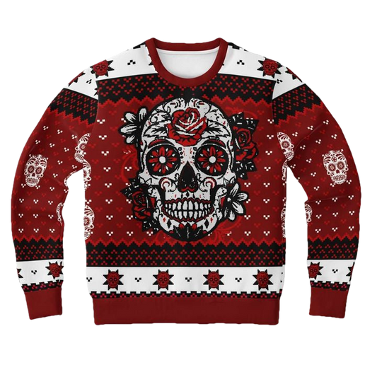 Day Of The Dead Red Meme 2022 Design 3d Ugly Christmas Sweater ? Usalast