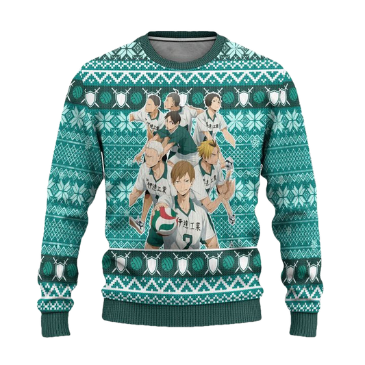 Date Tech High Ugly Christmas Sweater Haikyuu Anime Xmas Gift ? Usalast