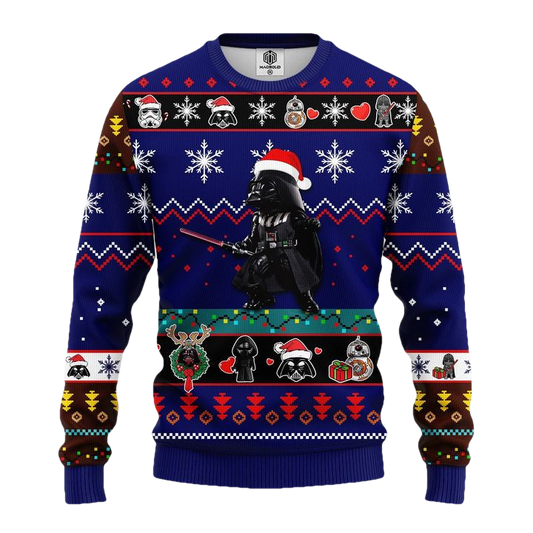 Darth Vader Ugly Christmas Sweater Blue 1 Amazing Gift Idea Thanksgiving Gift ? Usalast