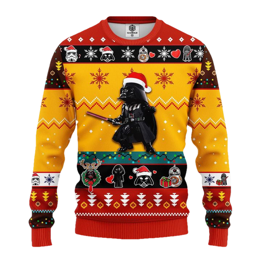 Darth Vader Cute Ugly Christmas Sweater Yellow 1 Amazing Gift Idea Thanksgiving Gift ? Usalast