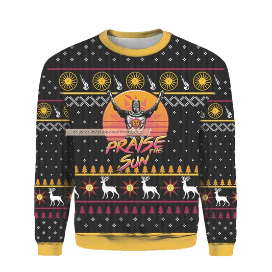 Dark Souls Star Wars Praise The Sun Ugly Christmas 3D Sweater ? Usalast