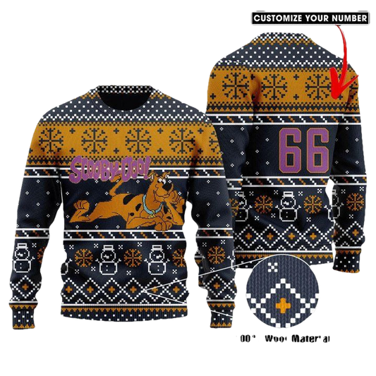 Custom Number Scooby Doo Ugly Knitted Sweater ? Usalast