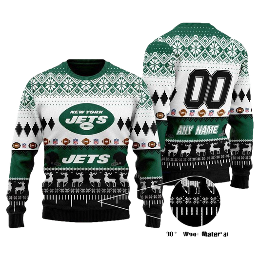 Custom Name Number Nfl Philadelphia Eagles Playing Field Ugly Christmas Sweater ? Usalast