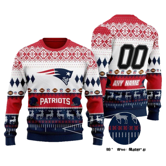 Custom Name Number Nfl New York Giants Playing Field Ugly Christmas Sweater ? Usalast