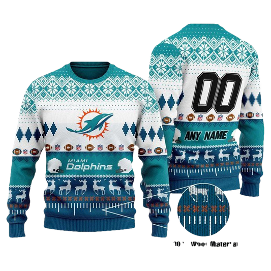 Custom Name Number Nfl Minnesota Vikings Playing Field Ugly Christmas Sweater ? Usalast