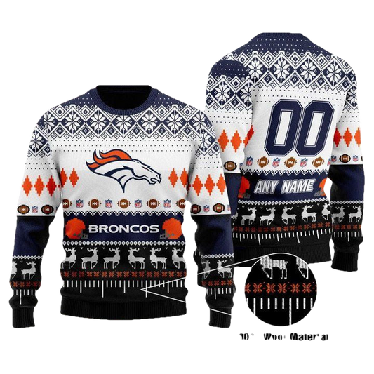 Custom Name Number Nfl Detroit Lions Playing Field Ugly Christmas Sweater ? Usalast