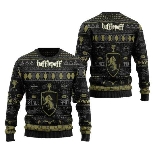 Custom Name Harry Potter Hufflepuff Ugly Sweater ? Usalast