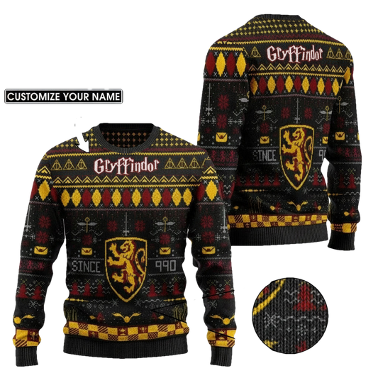 Custom Name Gryffindor Harry Potter Ugly Sweater ? Usalast