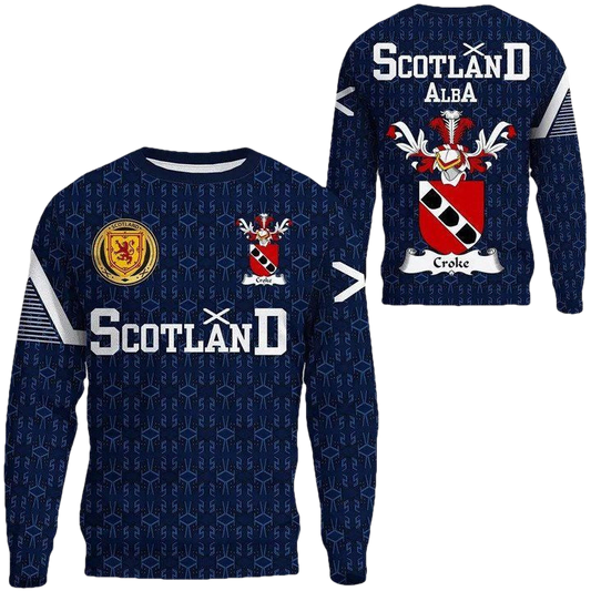 Croke Or Crook Family Crest Sweater Scottish Home ? 1991 Style A7 ? Usalast